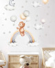 Sevimli Ayıcık Balonlar Ve Gökkuşağı Çocuk Odası Duvar Sticker