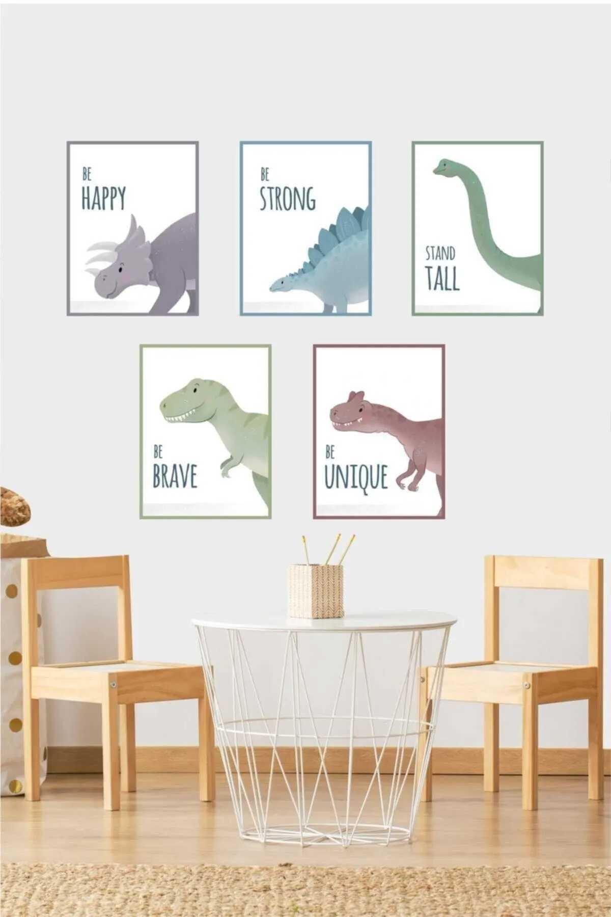Dinazor Temalı  Yapışkanlı Poster Seti