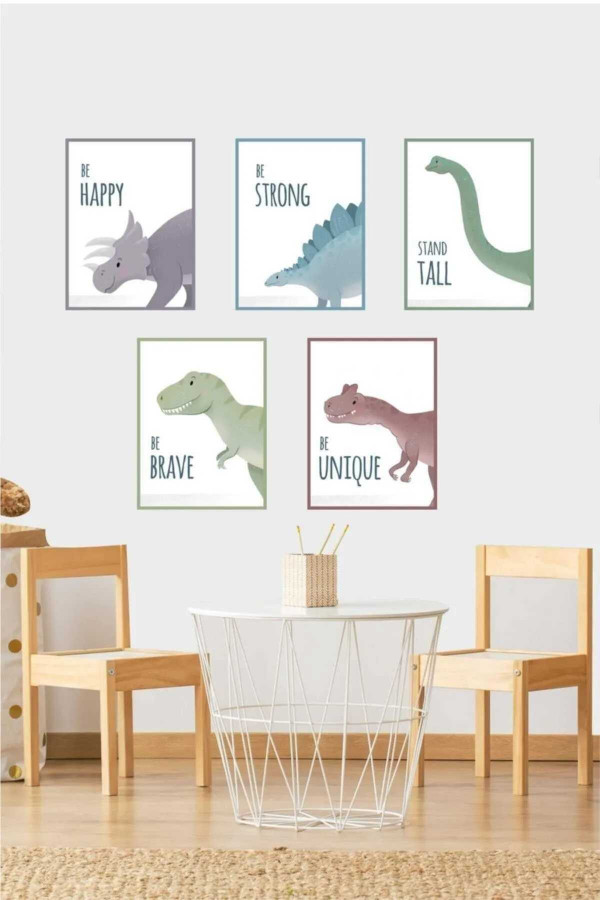 Dinazor Temalı  Yapışkanlı Poster Seti Dinazor Temalı  Yapışkanlı Poster Seti
