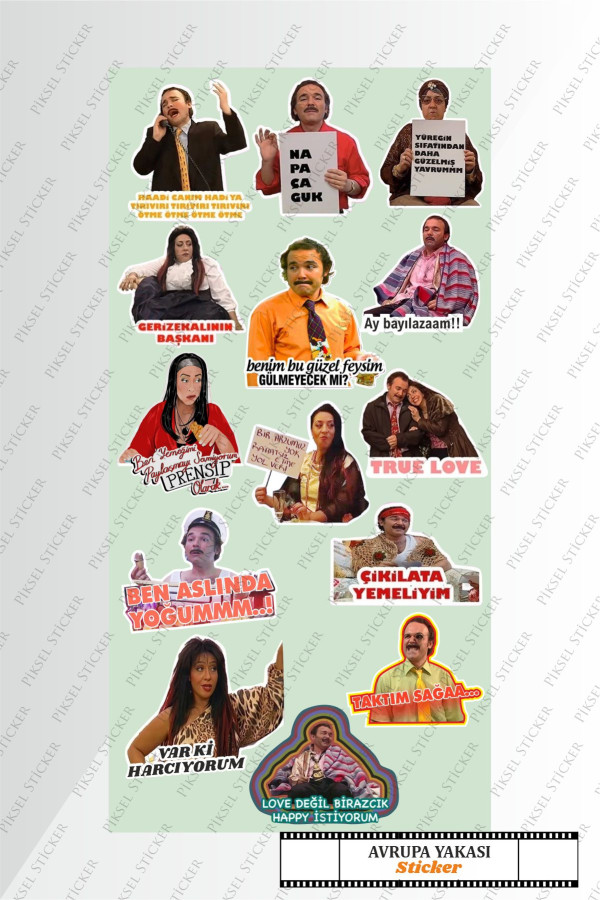 Avrupa Yakası Temalı Ajanda Laptop Tablet Notebook Sticker Seti