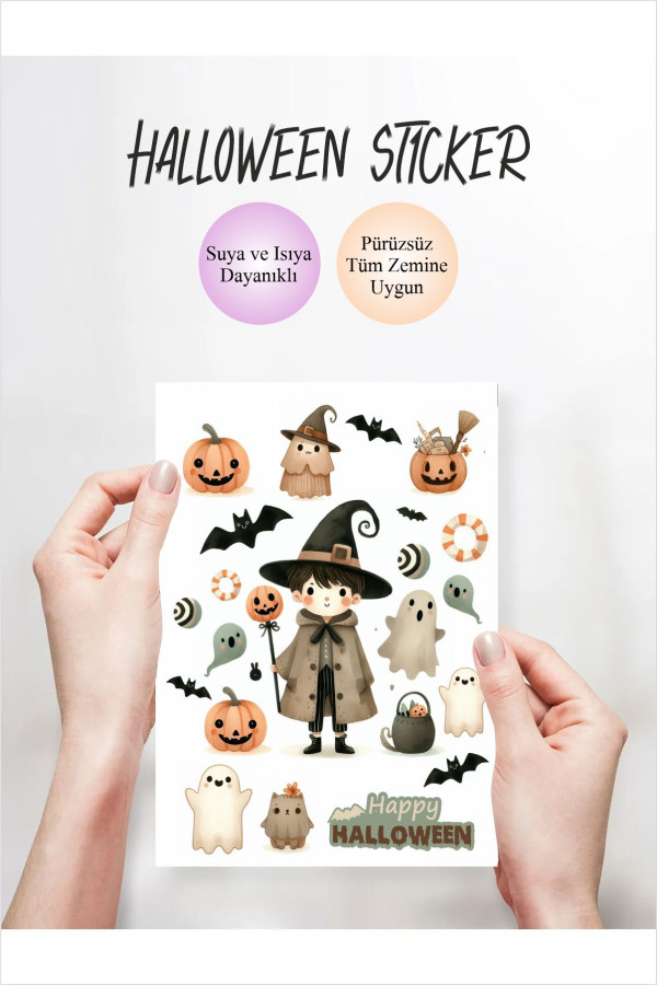 Halloween Bohem Tabaka Sticker - Boy Sticker Defter Etiket Halloween Bohem Tabaka Sticker - Boy Sticker Defter Etiket