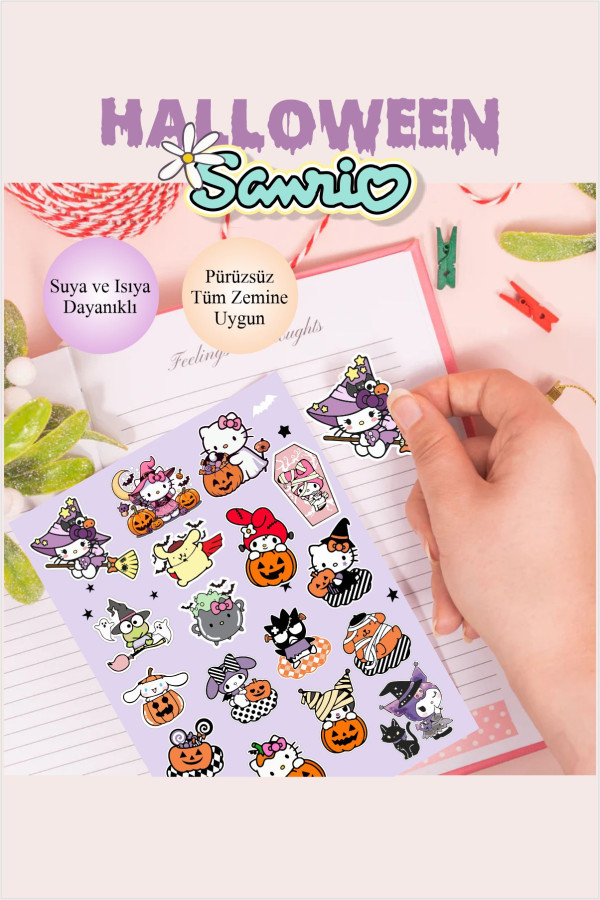 Halloween Sanrio Defter, Kitap, Telefon, Şişe Etiketi