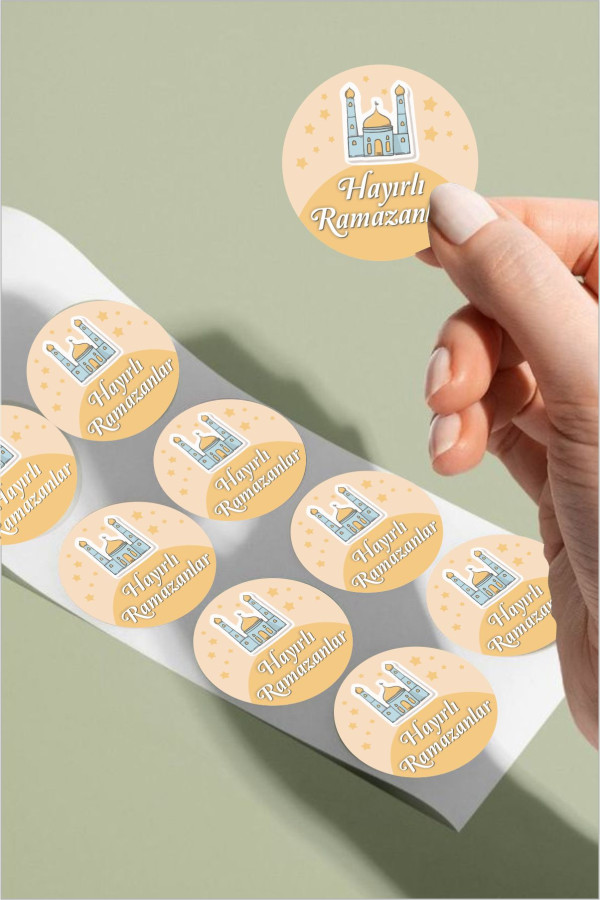 Hayırlı Ramazanlar Temalı Sticker - Ramazan Süsleme, Hediye, Paketleme Sticker - 35 Adet 3,5 cm Etiket Hayırlı Ramazanlar Temalı Sticker - Ramazan Süsleme, Hediye, Paketleme Sticker - 35 Adet 3,5 cm Etiket