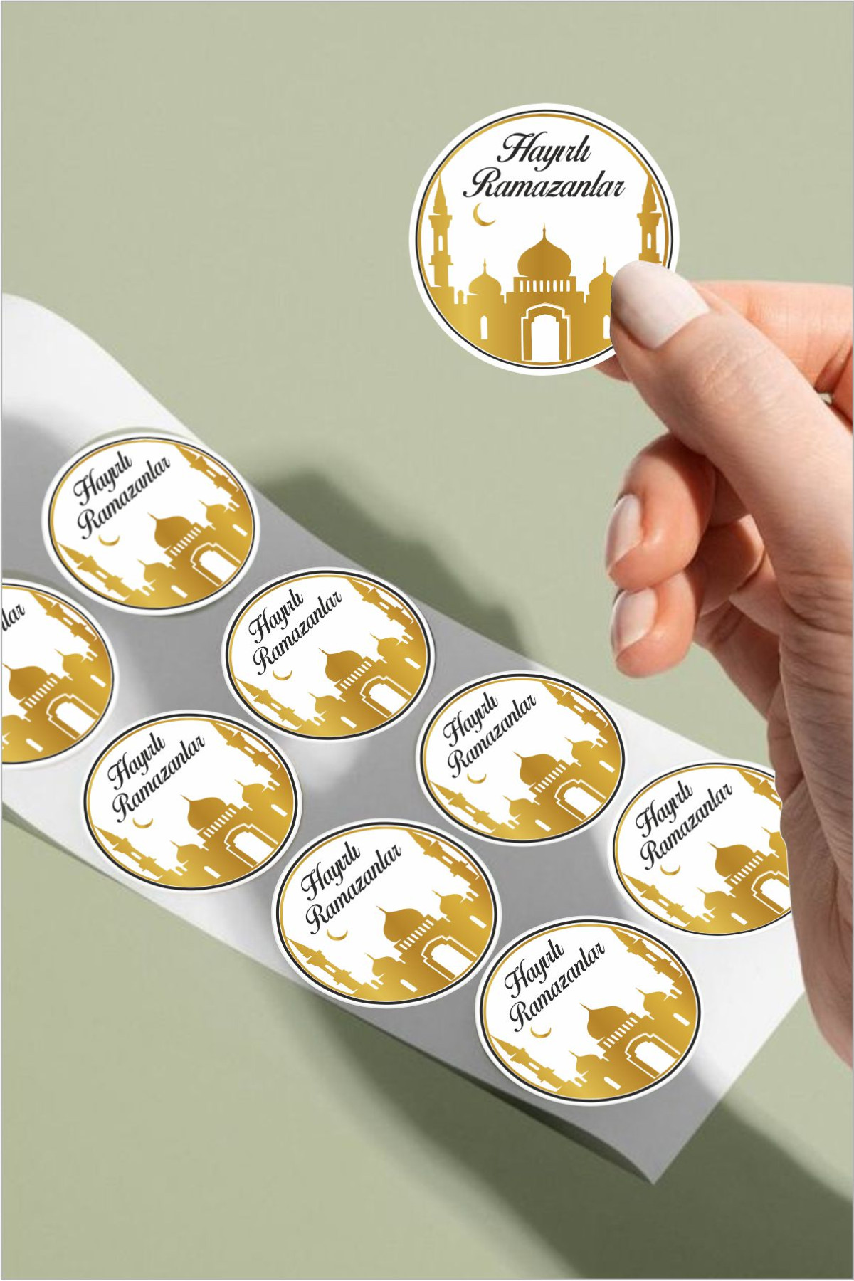 Hayırlı Ramazanlar - Ramazan Süsleme, Hediye, Paketleme Sticker - A5
