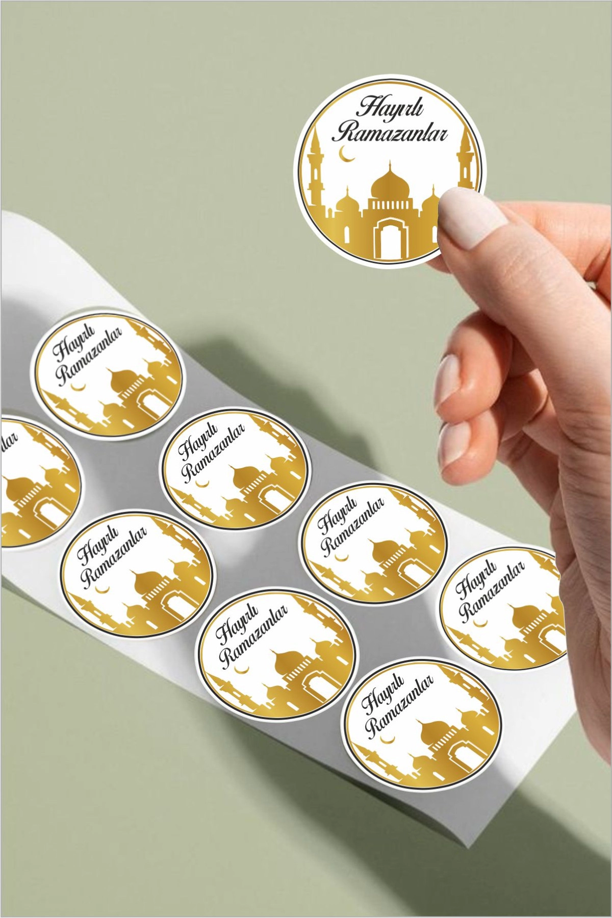 Hayırlı Ramazanlar - Ramazan Süsleme, Hediye, Paketleme Sticker - A5
