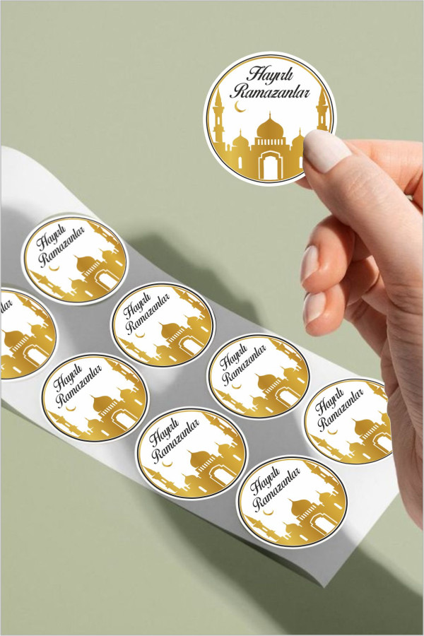 Hayırlı Ramazanlar - Ramazan Süsleme, Hediye, Paketleme Sticker - A5 Hayırlı Ramazanlar - Ramazan Süsleme, Hediye, Paketleme Sticker - A5