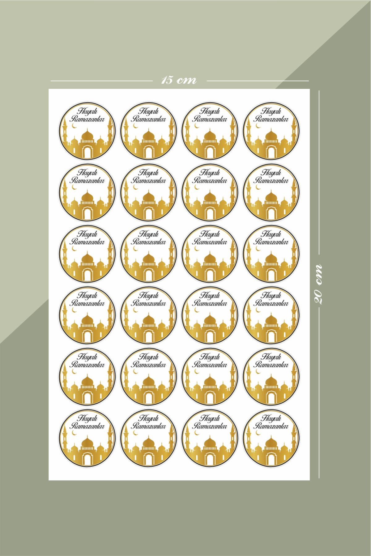 Hayırlı Ramazanlar - Ramazan Süsleme, Hediye, Paketleme Sticker - A5