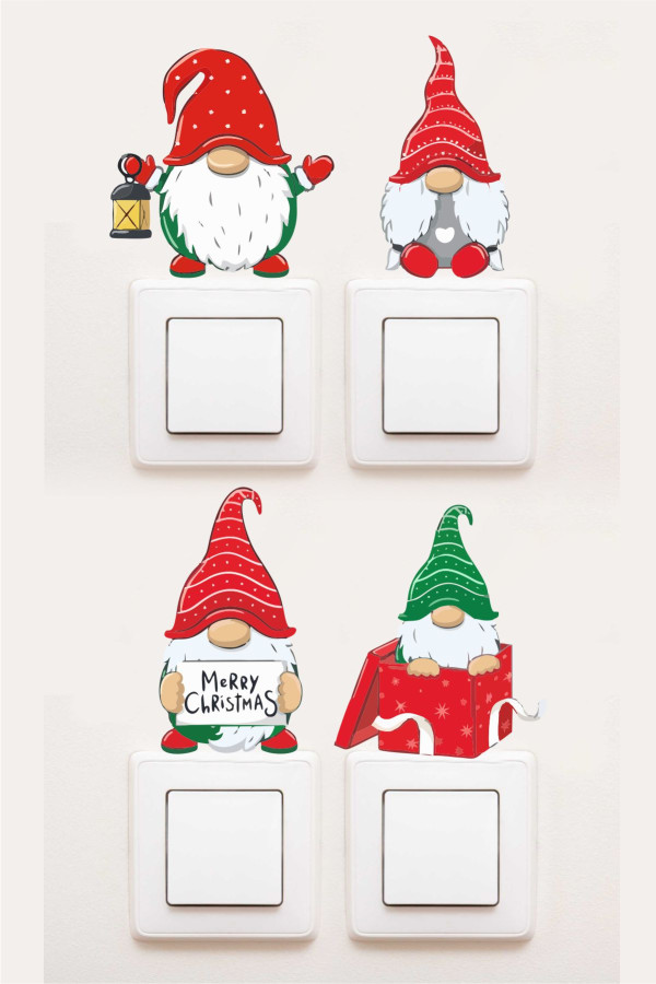 Merry Christmas Cüceler Priz Sticker, Noel Priz Sticker Merry Christmas Cüceler Priz Sticker, Noel Priz Sticker