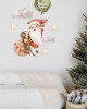 Balonlu Noel Baba Cam ve Duvar Sticker, Yeni yıl Sticker