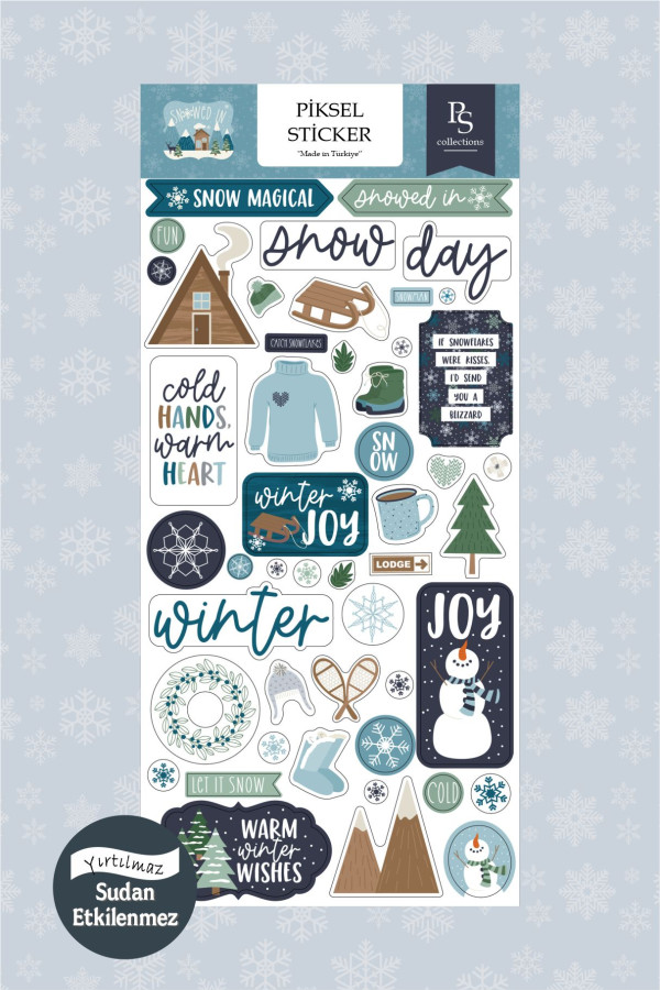Kış Masalı Etiketleri, Winter Sticker
