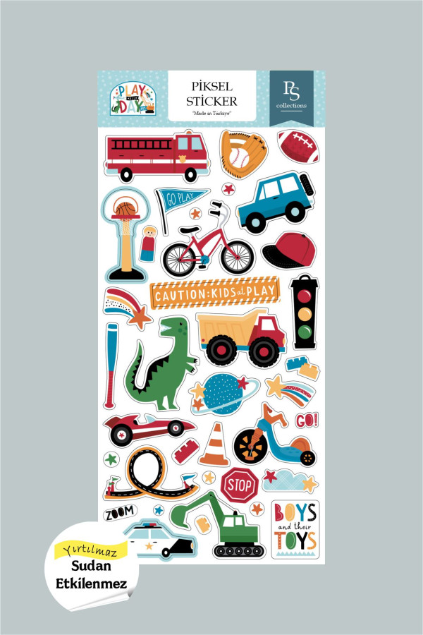 Oyun Günleri Planlayıcı Sticker Arabalar Etiket