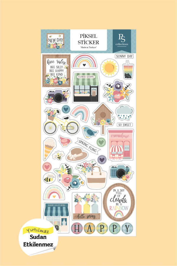 New Day Planlayıcı Sticker, Renkli Stickerlar New Day Planlayıcı Sticker, Renkli Stickerlar