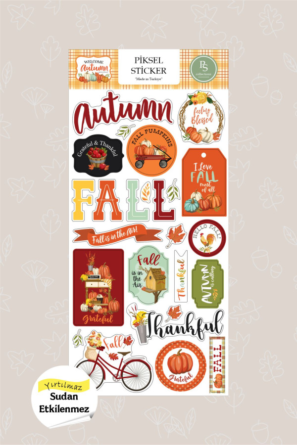 Sonbahar Temalı Sticker, Autumn Sticker Sonbahar Temalı Sticker, Autumn Sticker
