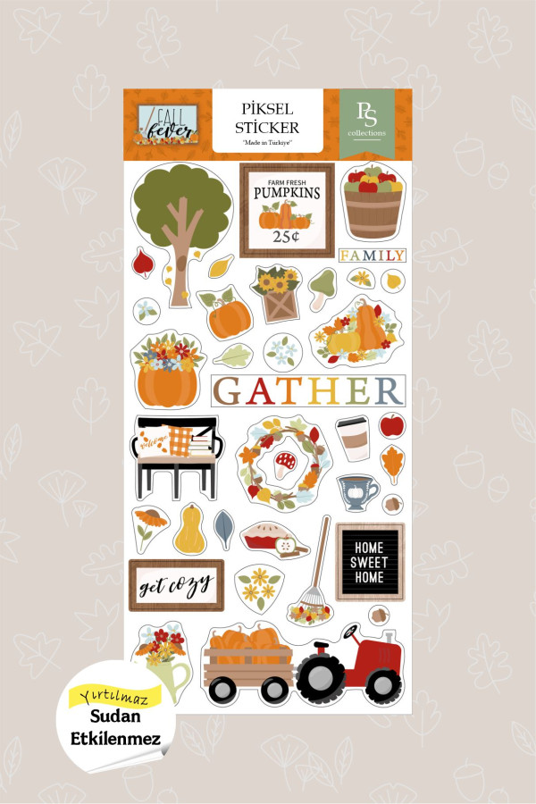 Sonbahar Etiketleri, Home Sweet Home Sticker