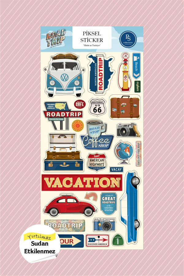 Road Travel Sticker, Yolculuk Macerası Etiketi