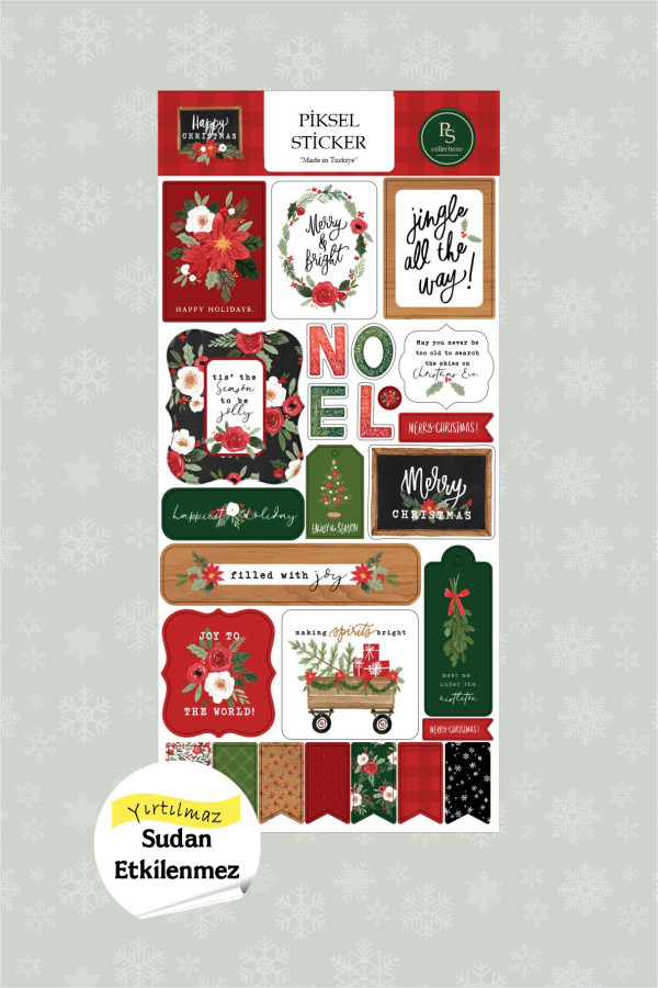 Yeni Yıl Etiketi, Happy Christmas Sticker