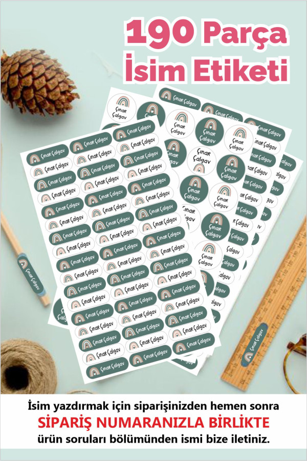 Gökkuşağı Temalı Okul Etiketi Kalem Defter Etiketi Özel İsim Yazılabilen Etiket 190 Adet Gökkuşağı Temalı Okul Etiketi Kalem Defter Etiketi Özel İsim Yazılabilen Etiket 190 Adet
