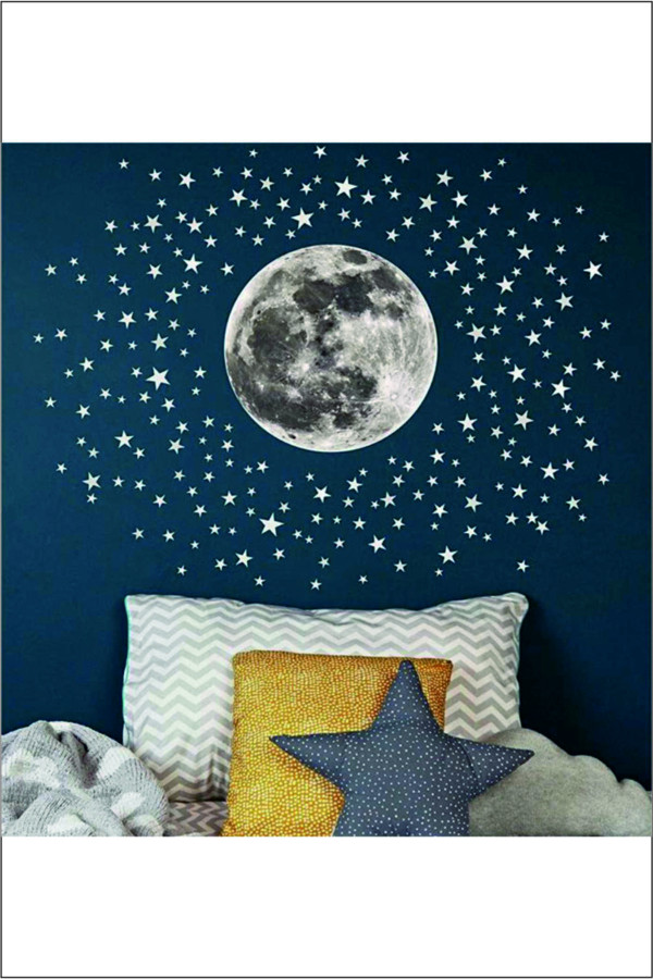 Yıldızlı Dolunay Çocuk Odası Sticker Yıldızlı Dolunay Çocuk Odası Sticker