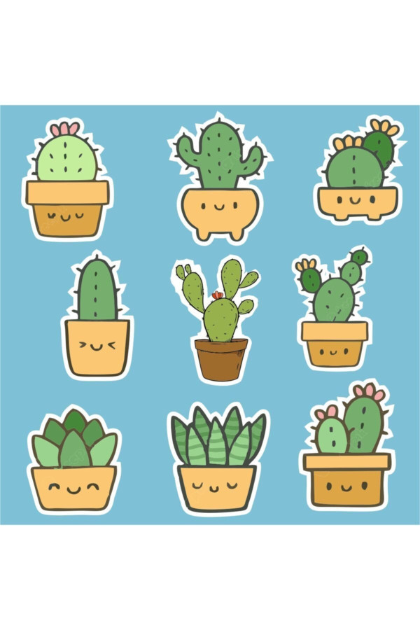 Kaktüs Telefon Tablet Sticker Kaktüs Telefon Tablet Sticker