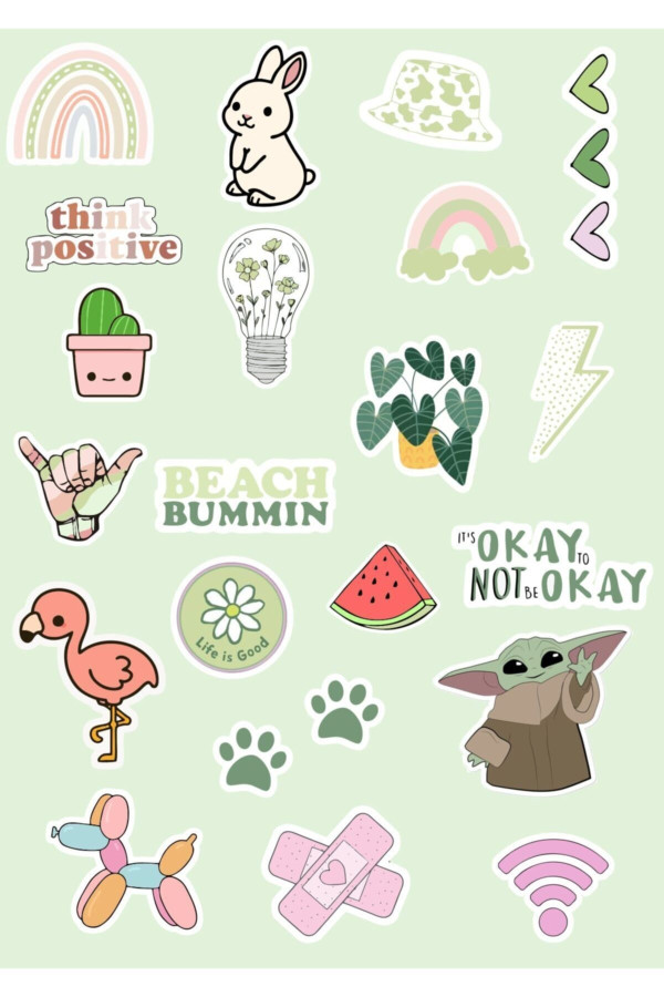 Yeşil Telefon Laptop Stickerı Yeşil Telefon Laptop Stickerı