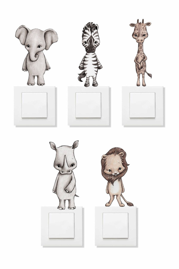 Savannah Arkadaşlar Çocuk Odası Priz Sticker Seti 5'li Savannah Arkadaşlar Çocuk Odası Priz Sticker Seti 5'li