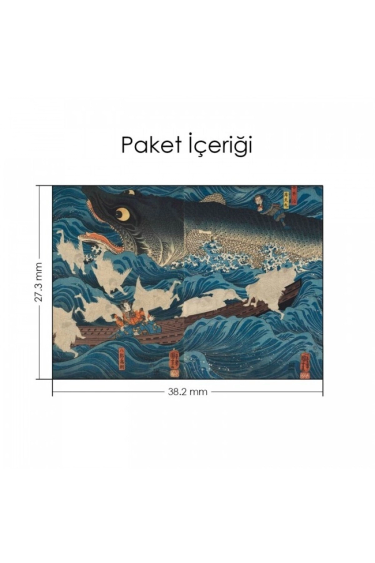 Sanatsal Japon Denizi Laptop Sticker Kaplama