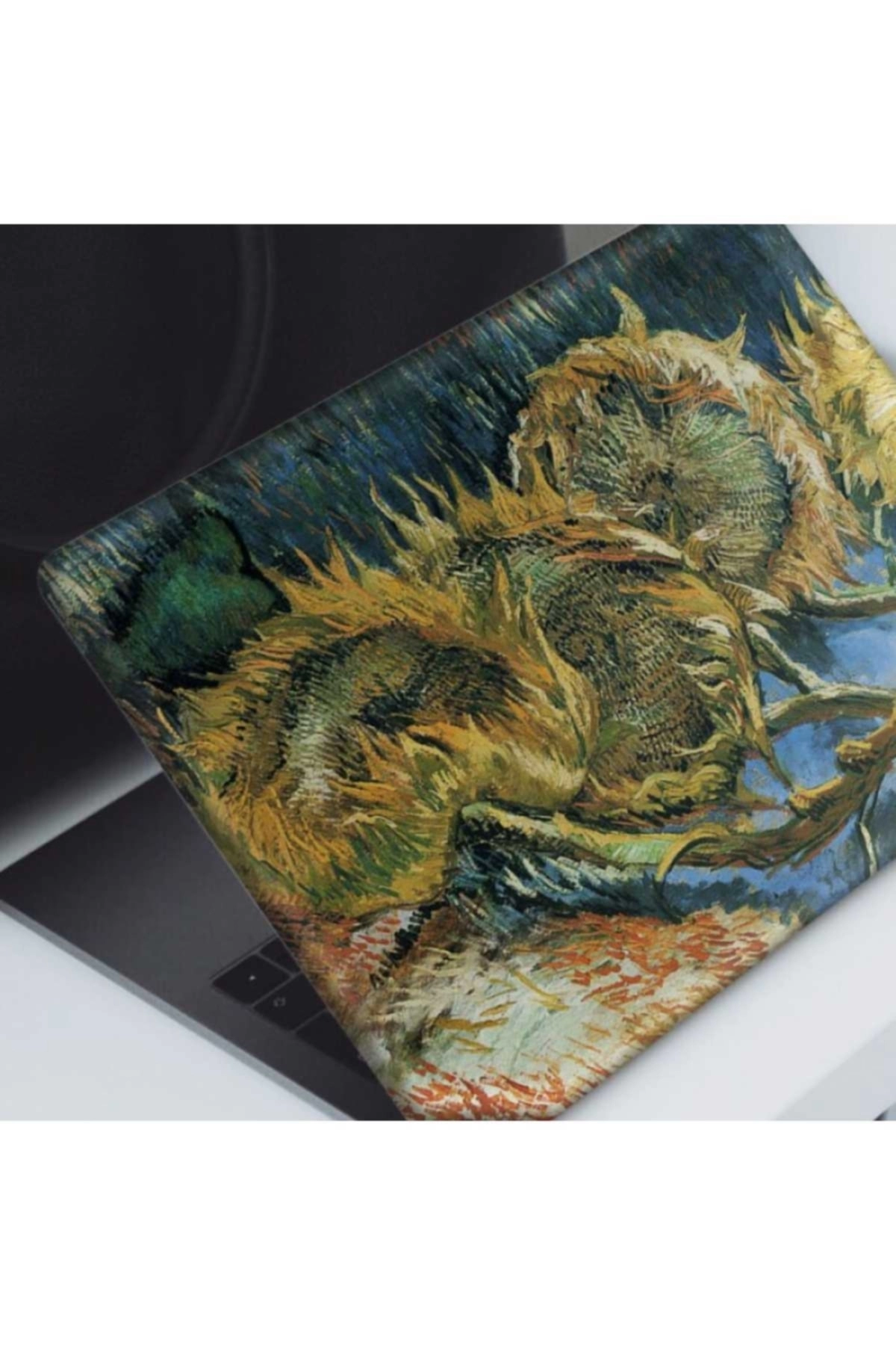 Kesilmiş Dört Ayçiçeği Laptop Sticker Kaplama