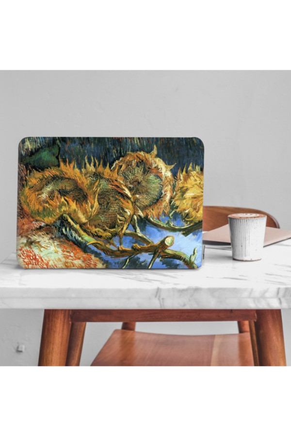 Kesilmiş Dört Ayçiçeği Laptop Sticker Kaplama
