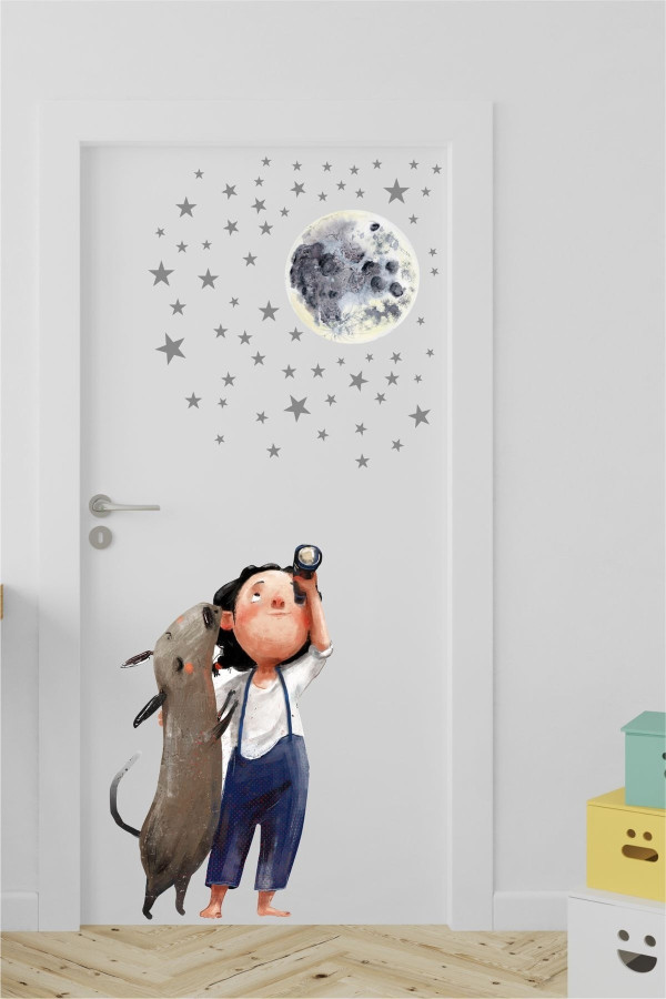 Meraklı Odi Kapı Sticker Meraklı Odi Kapı Sticker