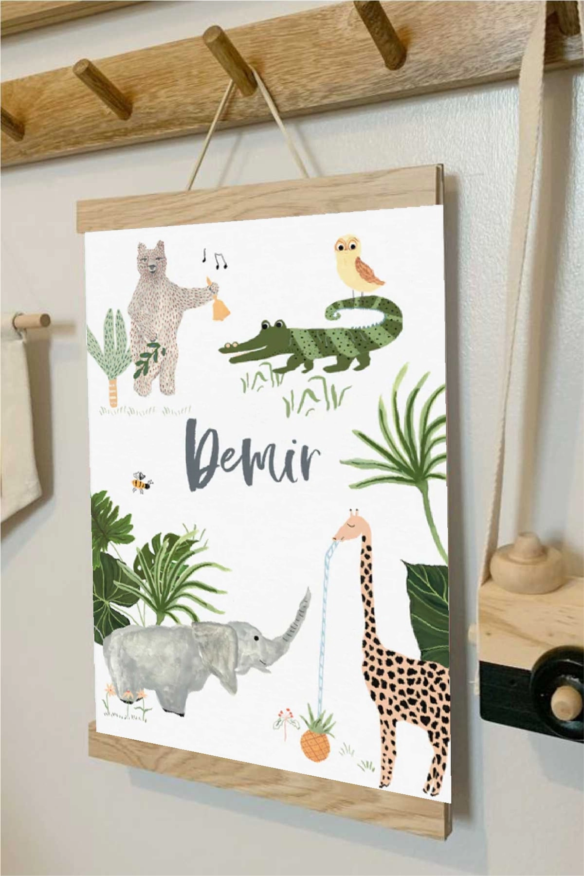 Özel İsim Orman Festivali İpli Askılı Kanvas Poster