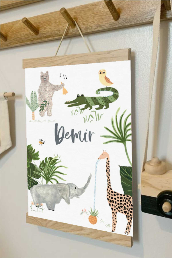 Özel İsim Orman Festivali İpli Askılı Kanvas Poster Özel İsim Orman Festivali İpli Askılı Kanvas Poster