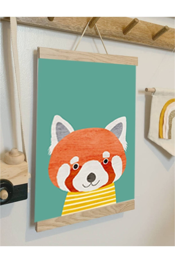 Tilki İpli Askılı Kanvas Poster Tablo Duvar Dekoru Tilki İpli Askılı Kanvas Poster Tablo Duvar Dekoru