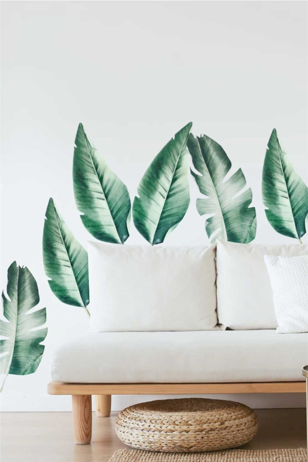 Yeşil Yapraklar Duvar Sticker  Yeşil Yapraklar Duvar Sticker