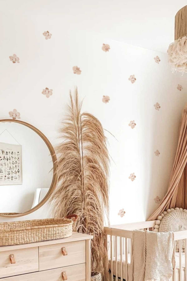 Vintage Pastel Flower Duvar Sticker Vintage Pastel Flower Duvar Sticker