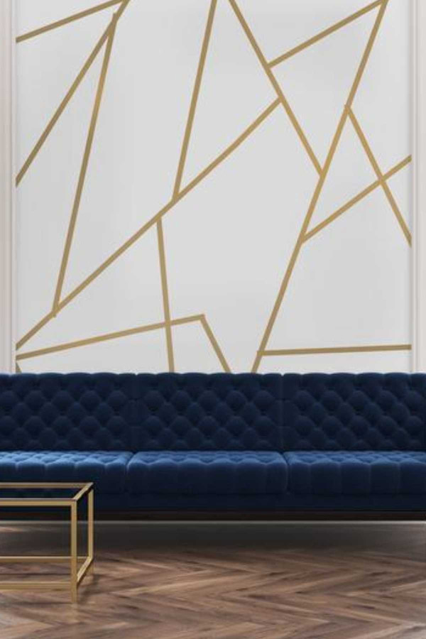 Gold Şerit Dekor Bandı Duvar Stickerı Gold Şerit Dekor Bandı Duvar Stickerı