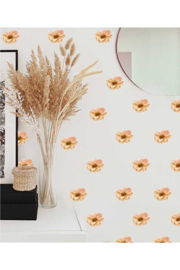 Yaz Çiçekleri Duvar Stickerı Yaz Çiçekleri Duvar Stickerı