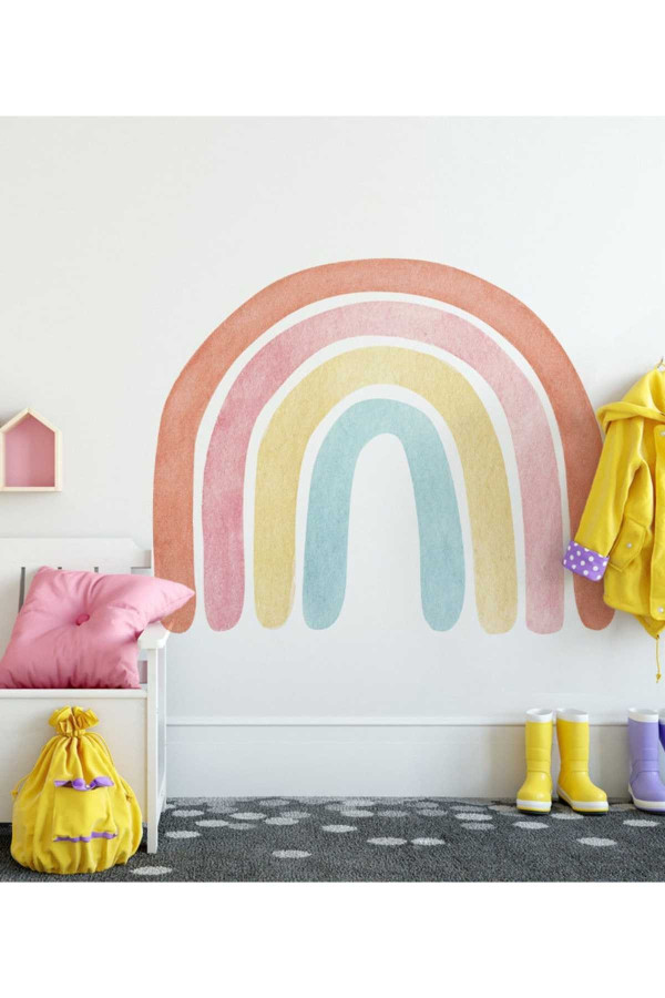 Dev Suluboya Gökkuşağı Çocuk Odası Sticker Dev Suluboya Gökkuşağı Çocuk Odası Sticker