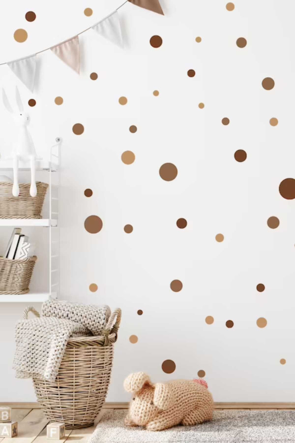 Kahverengi Noktalar Duvar Sticker