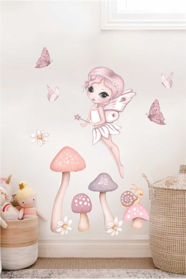 Pembe Sim Perisi Çocuk Odası Duvar Sticker