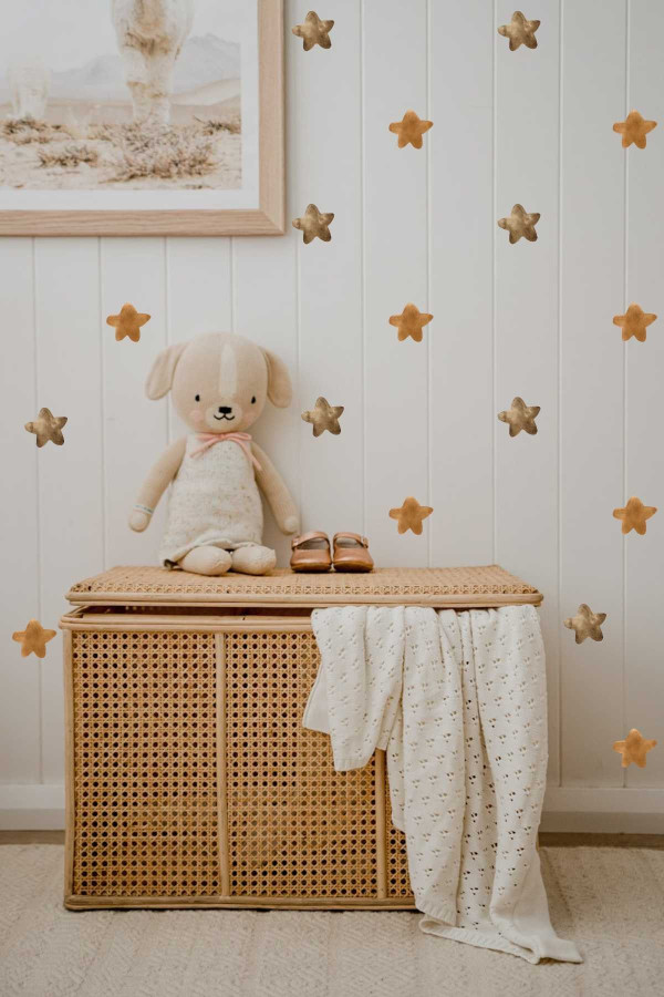 Brown Yıldızlar Çocuk Odası Duvar Sticker