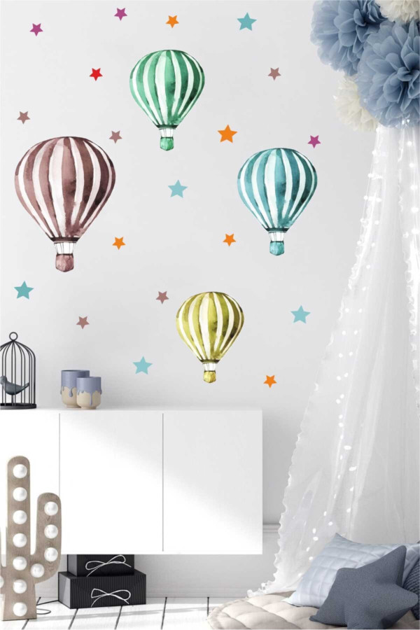 Renkli Balon Set Çocuk Odası Duvar Sticker