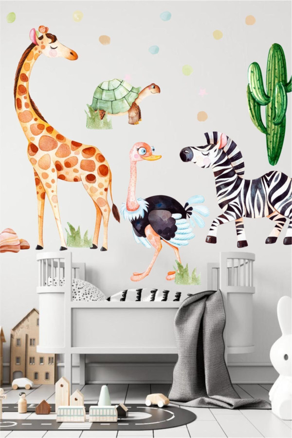 Sevimli Hayvanlar Çocuk Odası Duvar Sticker Sevimli Hayvanlar Çocuk Odası Duvar Sticker