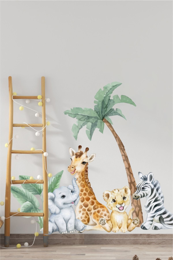 Sevimli Safari Çocuk Odası Sticker Sevimli Safari Çocuk Odası Sticker