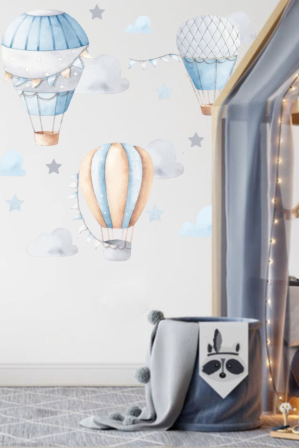 Gökyüzü Gezintisi Çocuk Odası Duvar Sticker Gökyüzü Gezintisi Çocuk Odası Duvar Sticker