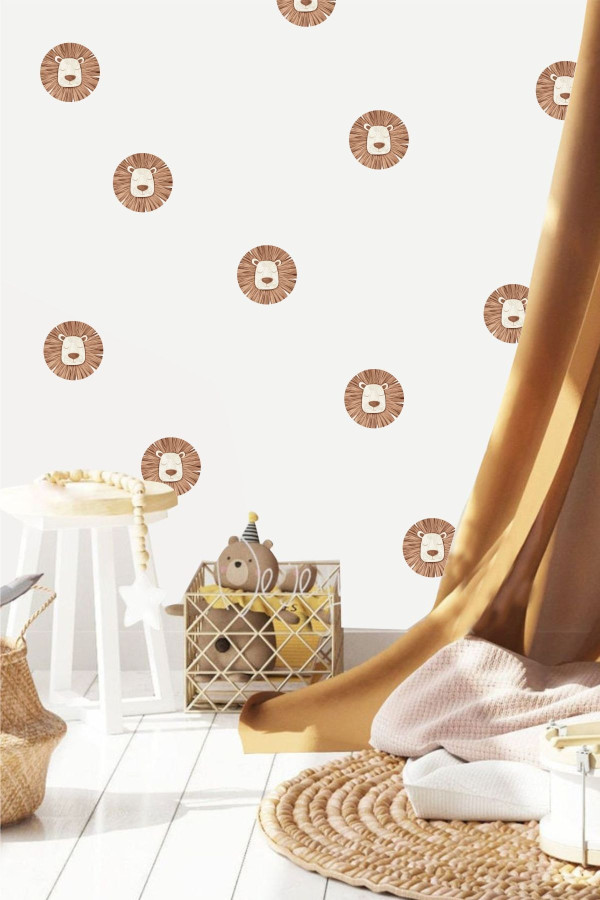 Aslan Yüzü Duvar Sticker