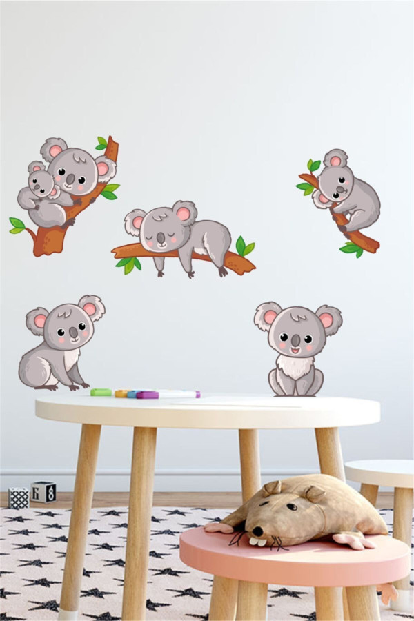 Mini Koalalar Çocuk Odası Duvar Stickerı Mini Koalalar Çocuk Odası Duvar Stickerı