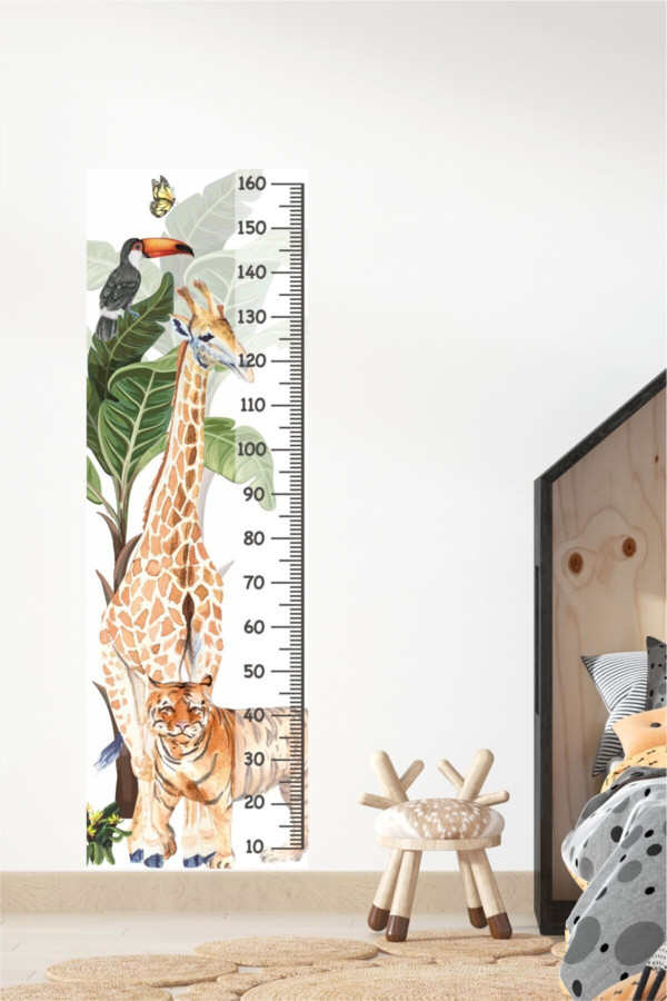 Safari Macerası Boy Ölçer Sticker Safari Macerası Boy Ölçer Sticker