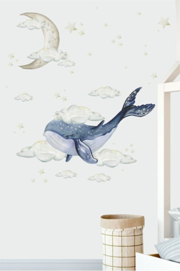 BALİNA ÇOCUK ODASI DUVAR STİCKER