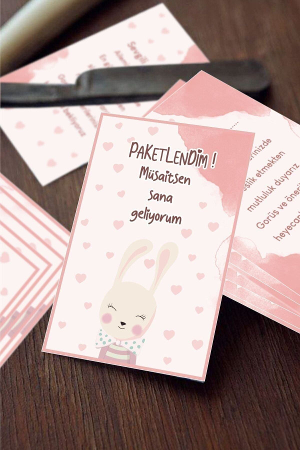 Paketlendim Teşekkür Kartı Çift Yön Baskılı - 50 Adet Paketlendim Teşekkür Kartı Çift Yön Baskılı - 50 Adet