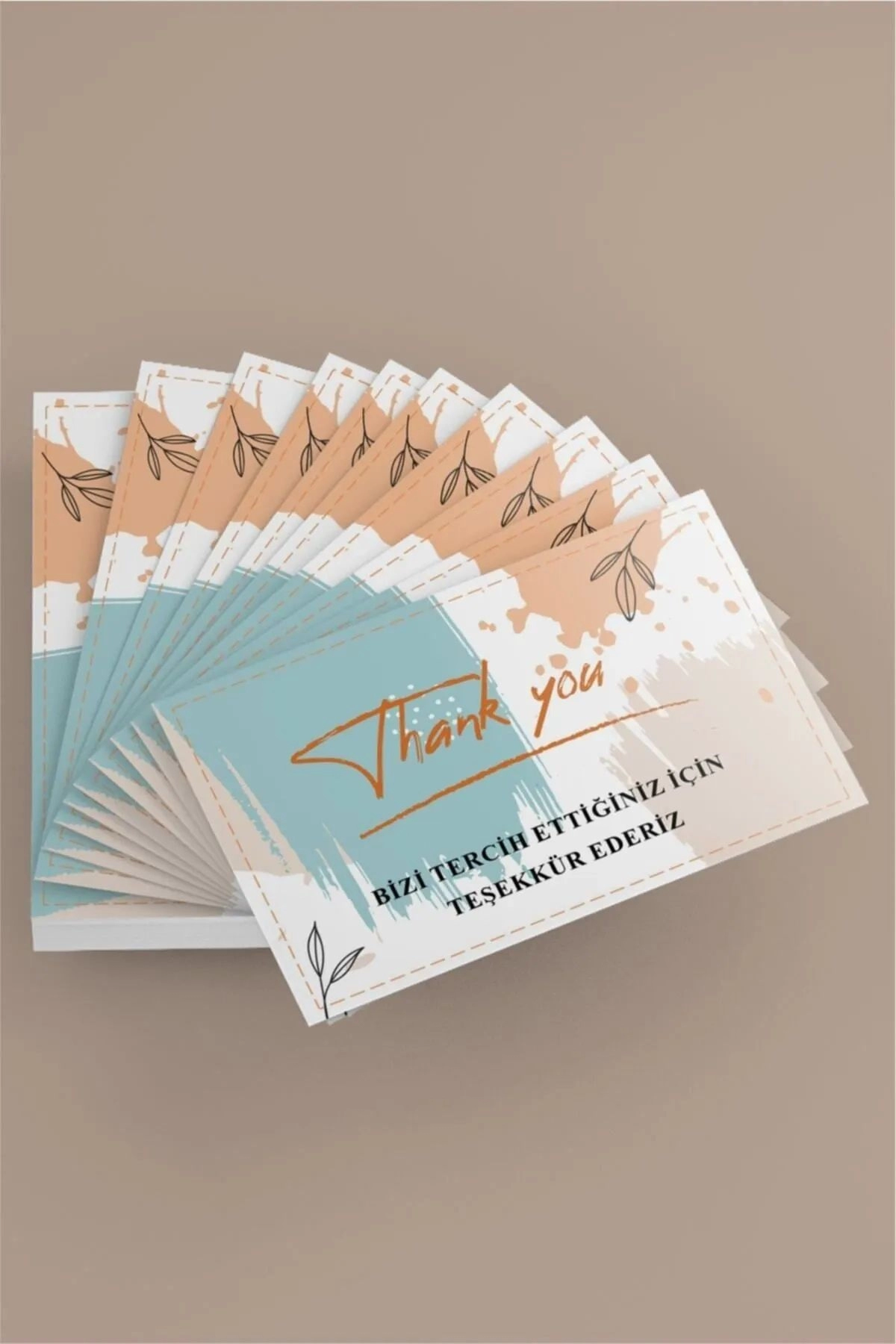 Thank you Fırça Darbeli Tek Yön Baskılı - 50 Adet
